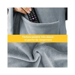 VIVEZEN Couverture Polaire Plaid Intégral Avec Manches Et Poche - Enfant Ou A... 8 VIVEZEN Couverture Polaire Plaid Intégral Avec Manches Et Poche - Enfant Ou A... -Taurus Alpatec Boutique 874 large 1542796809 poche texture gris