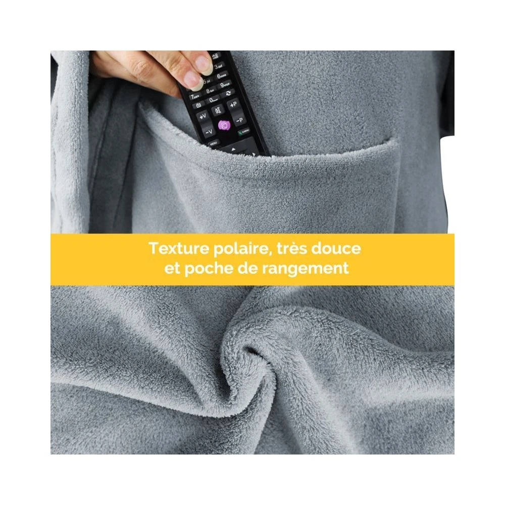 VIVEZEN Couverture Polaire Plaid Intégral Avec Manches Et Poche - Enfant Ou A... 5 VIVEZEN Couverture Polaire Plaid Intégral Avec Manches Et Poche - Enfant Ou A... – Image 3