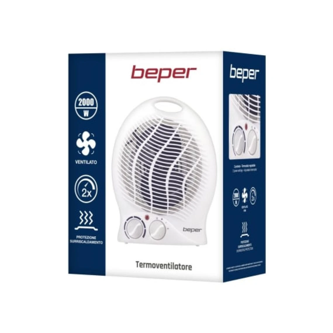 Beper P203TER201 Radiateur Soufflant 2000W Convection Câble Electrique Ther... 3 Beper P203TER201 Radiateur Soufflant 2000W Convection Câble Electrique Ther...