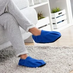 Shop Story SHOP-STORY - HOT SOX BLUE : Chaussons Chauffants Micro-Ondes