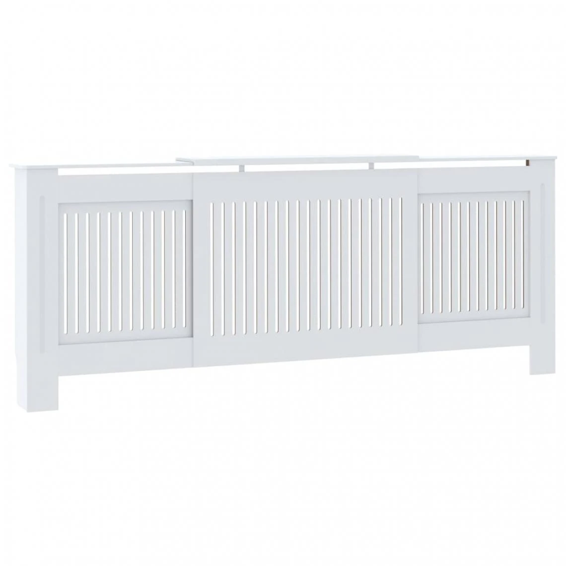 VidaXL Cache-radiateur MDF Blanc 205 Cm 4 VidaXL Cache-radiateur MDF Blanc 205 Cm – Image 2