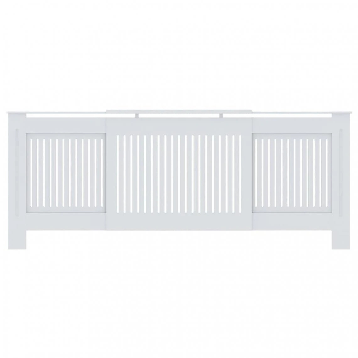 VidaXL Cache-radiateur MDF Blanc 205 Cm 5 VidaXL Cache-radiateur MDF Blanc 205 Cm – Image 3