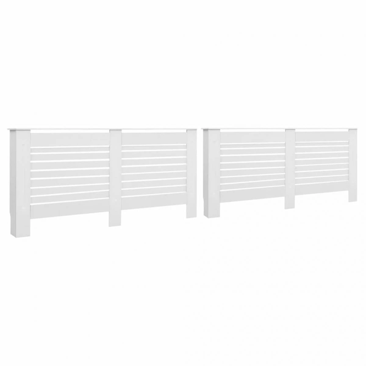 VidaXL Cache-radiateurs 2 Pcs Blanc 172x19x81,5 Cm MDF 4 VidaXL Cache-radiateurs 2 Pcs Blanc 172x19x81,5 Cm MDF – Image 2